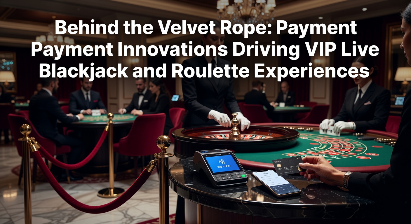 Elegant VIP live blackjack table illuminated under soft lights, with a velvet rope separating high-rollers from standard play, dealers in tuxedos handling high-stake chips