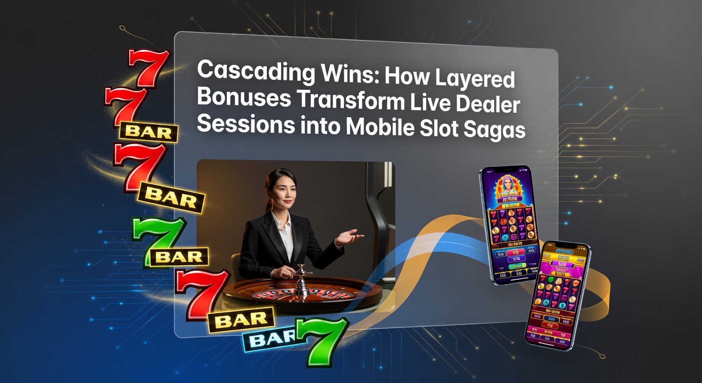 A vibrant mobile screen displaying a live dealer roulette table overlaid with cascading slot reels and glowing bonus layers, capturing the fusion of real-time action and digital wins