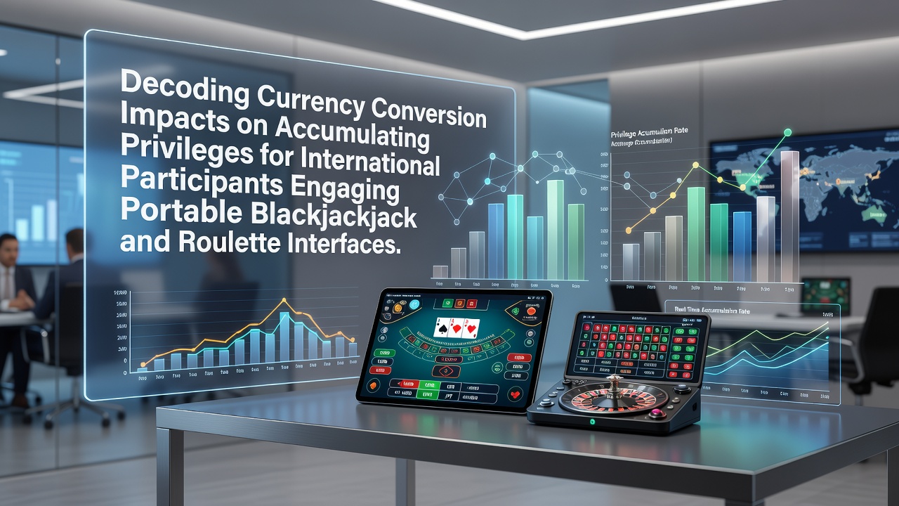 Mobile blackjack and roulette interfaces displaying currency conversion indicators for international users
